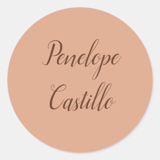 Professionele, moderne, eenvoudige kleuren met get ronde sticker (Voorkant)