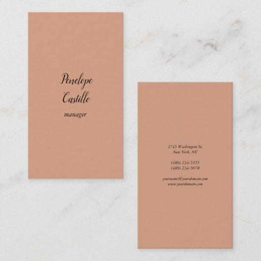 Professionele, moderne, eenvoudige kleuren met get visitekaartje (Voorkant / Achterkant)