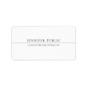 Professionele Moderne Eenvoudige Ontwerp Sjabloon  Etiket (Voorkant)