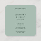 Professionele Moderne Eenvoudige Ontwerp Trend Kle Vierkante Visitekaartje (Achterkant)