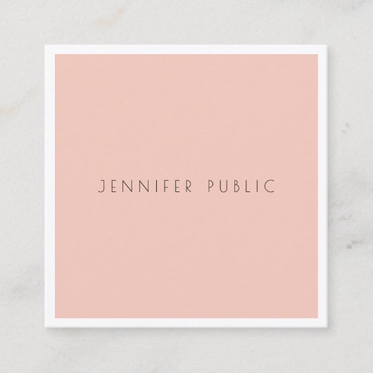 Professionele, moderne, eenvoudige ontwerpluxe vierkante visitekaartje (Voorkant)