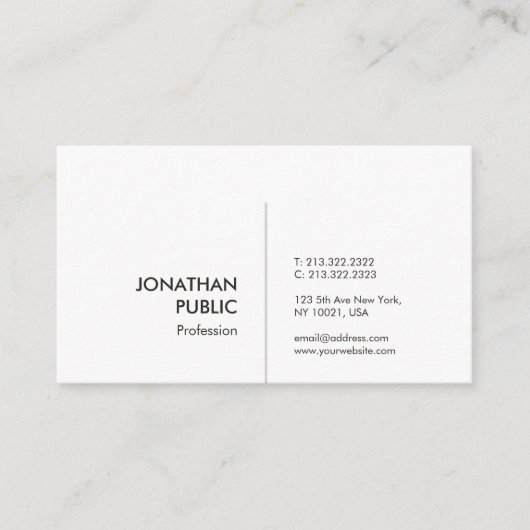 Professionele, moderne, eenvoudige platte laptop visitekaartje (Voorkant)