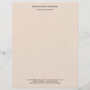 Professionele, moderne, eenvoudige platte Linen Briefhoofd