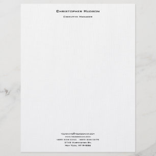 Professionele, moderne, eenvoudige platte Linen Briefhoofd