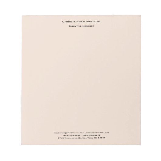 Professionele, moderne, eenvoudige platte Linen Notitieblok (Voorkant)