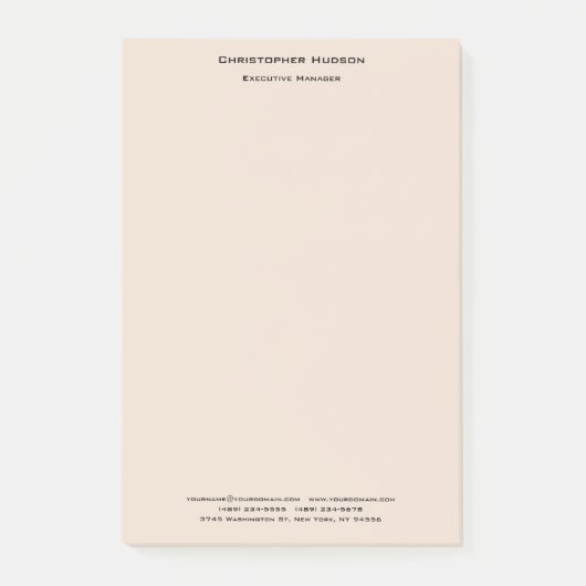 Professionele, moderne, eenvoudige platte Linen Post-it® Notes (Voorkant)