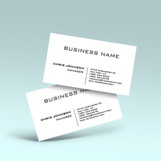 Professionele, moderne, eenvoudige Premium-zijde Visitekaartje