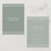 Professionele Moderne Eenvoudige Sjabloon Elegant Visitekaartje (Voorkant / Achterkant)