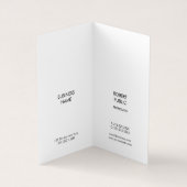 Professionele, moderne, eenvoudige Sjabloon gevouw Visitekaartje (Binnen)