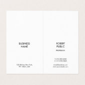 Professionele, moderne, eenvoudige Sjabloon gevouw Visitekaartje (Binnenkant ongevouwen)