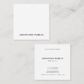 Professionele, moderne, eenvoudige Sjabloon Luxe Vierkante Visitekaartje (Voorkant / Achterkant)