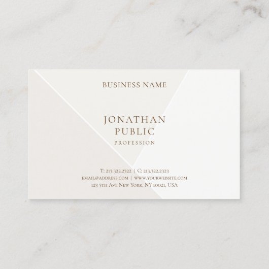 Professionele, moderne, eenvoudige Sjabloon Visitekaartje (Achterkant)