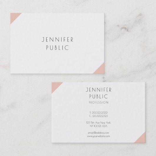 Professionele, moderne, eenvoudige Sjabloon Visitekaartje (Voorkant / Achterkant)