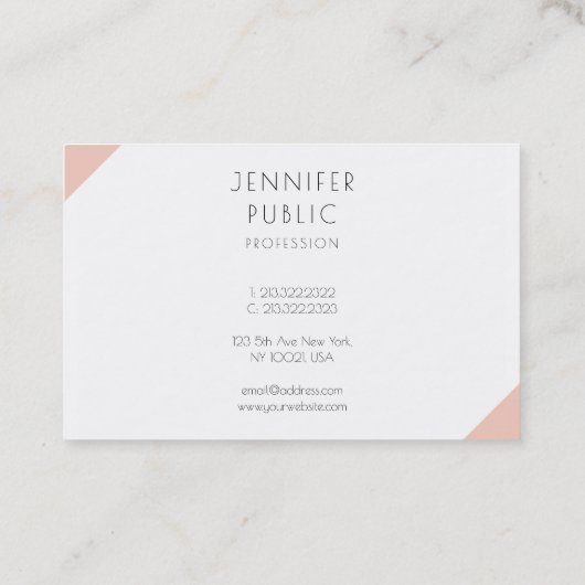 Professionele, moderne, eenvoudige Sjabloon Visitekaartje (Achterkant)