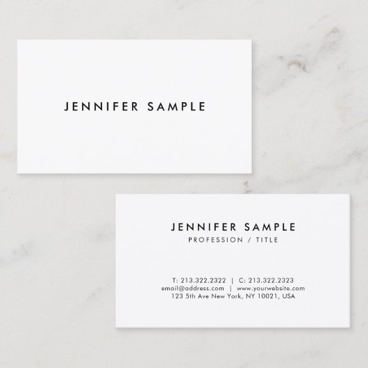 Professionele, moderne, eenvoudige Sjabloon Visitekaartje (Voorkant / Achterkant)
