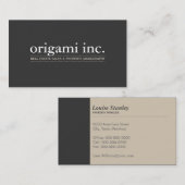 PROFESSIONELE moderne eenvoudige slimme houtskool  Visitekaartje (Voorkant / Achterkant)