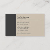 PROFESSIONELE moderne eenvoudige slimme houtskool  Visitekaartje (Achterkant)