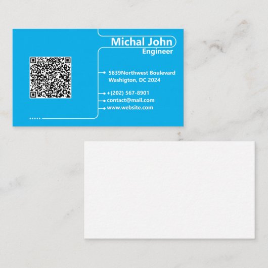 Professionele moderne eenvoudige techniek visitekaartje (Voorkant / Achterkant)