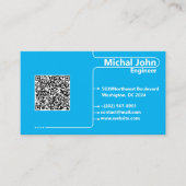 Professionele moderne eenvoudige techniek visitekaartje (Voorkant)