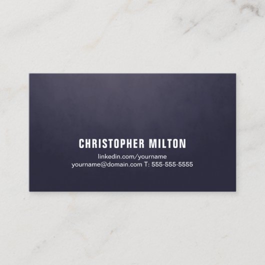 Professionele Moderne Eenvoudige Textuur Blauwe Co Visitekaartje (Voorkant)