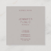 Professionele Moderne Eenvoudige Trend Colors Sjab Vierkante Visitekaartje (Achterkant)