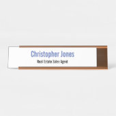 Professionele, moderne, eenvoudige zakelijke Kanto Bureau Naambordje (Voorkant)