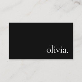 Professionele Moderne Eenvoudige Zwart Wit Minimal Visitekaartje