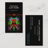 Professionele moderne elegant-carnaval visitekaartje (Voorkant / Achterkant)