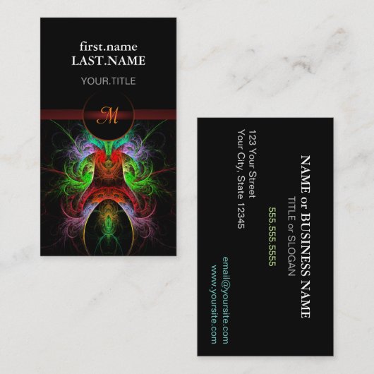 Professionele moderne elegant-carnaval visitekaartje (Voorkant / Achterkant)