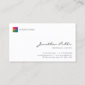 Professionele Moderne Elegant Company Logo Sjabloo Visitekaartje (Achterkant)