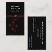 Professionele moderne elegant crool donker visitekaartje (Voorkant / Achterkant)