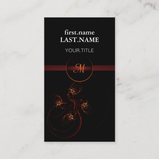 Professionele moderne elegant crool donker visitekaartje (Voorkant)