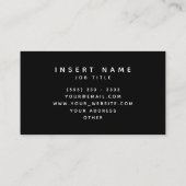 Professionele moderne elegant metaal visitekaartje (Achterkant)