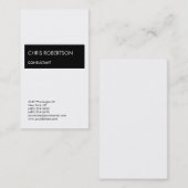 Professionele moderne elegant witte streep visitekaartje (Voorkant / Achterkant)