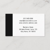 Professionele moderne elegante aangepaste foto en  visitekaartje (Achterkant)