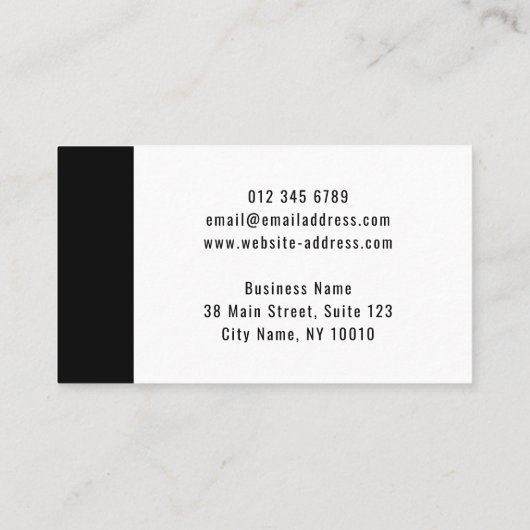 Professionele moderne elegante aangepaste foto en  visitekaartje (Achterkant)