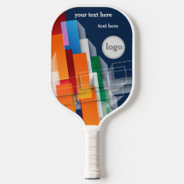 Professionele moderne elegante aangepaste logo met pickleball paddle