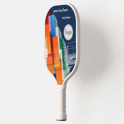 Professionele moderne elegante aangepaste logo met pickleball paddle (Links)