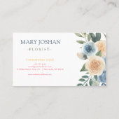 Professionele moderne elegante bloemist visitekaartje (Achterkant)