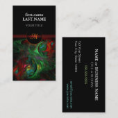 Professionele moderne elegante cellen Groen Visitekaartje (Voorkant / Achterkant)