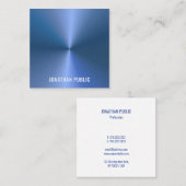 Professionele Moderne Elegante Eenvoudige Blauwe S Vierkante Visitekaartje (Voorkant / Achterkant)