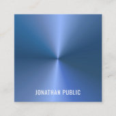 Professionele Moderne Elegante Eenvoudige Blauwe S Vierkante Visitekaartje (Voorkant)