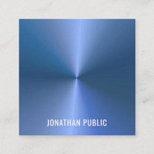 Professionele Moderne Elegante Eenvoudige Blauwe S Vierkante Visitekaartje