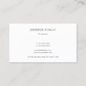 Professionele Moderne Elegante Eenvoudige Ontwerp  Visitekaartje (Achterkant)