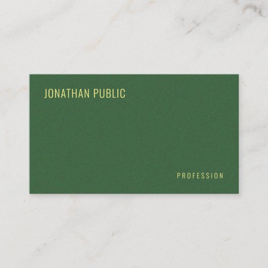 Professionele moderne elegante faux gouden tekst g visitekaartje (Voorkant)