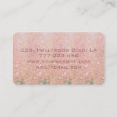 Professionele moderne elegante glitter bokeh visitekaartje (Achterkant)