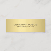 Professionele, moderne, elegante Gold look Mini Visitekaartje (Voorkant)