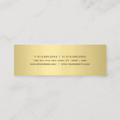 Professionele, moderne, elegante Gold look Mini Visitekaartje (Achterkant)
