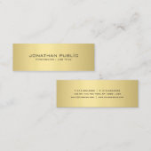 Professionele, moderne, elegante Gold look Mini Visitekaartje (Voorkant / Achterkant)