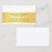 Professionele, moderne, elegante Gold look Plain T Visitekaartje (Voorkant / Achterkant)
